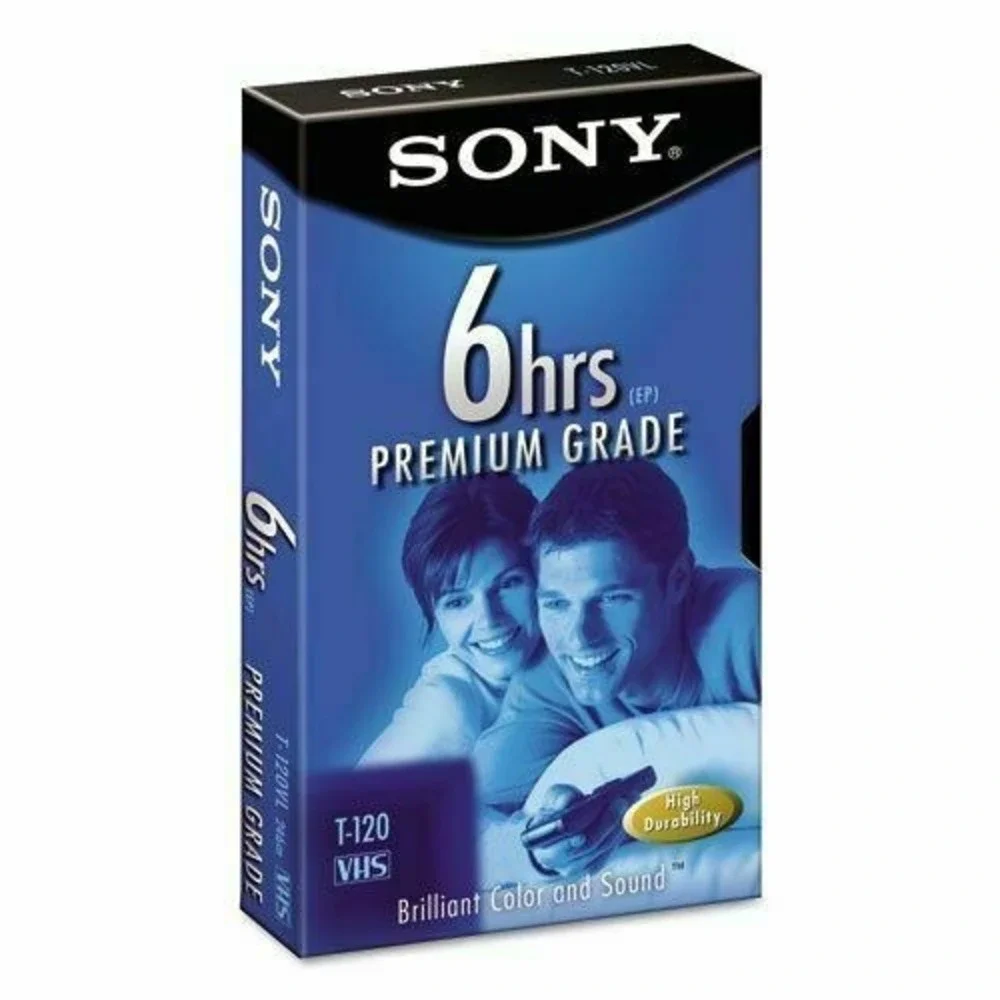 NEW Blank Sony Video Cassette VHS T120VR Premium Grade Original OEM SEALED